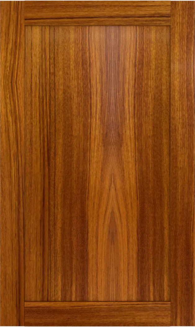 Custom Teak Flat Panel Cabinet Doors | Estate Millwork Product Image