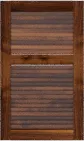 Louvered 60 40  Walnut  Cabinets
