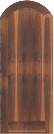 Arched  Crescent  Walnut  Doors