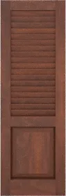Combination  Commodore  Red  Oak  Shutters