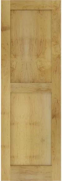 Custom Maple Flat Panel Shutters | Estate Millwork Product Image
