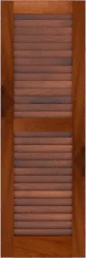 Louvered  Asheville  Mahogany  Shutters