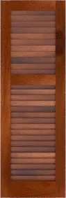 Louvered  Low  Country  Mahogany  Shutters