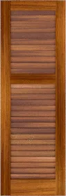 Louvered  Low  Country  Teak  Shutters