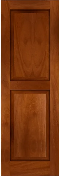 Custom Mahogany Raised Panel Shutters | Estate Millwork Product Image