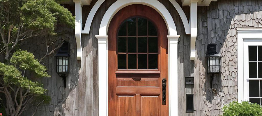 Rustic Radiance: Arched Wooden Doors in Country Living